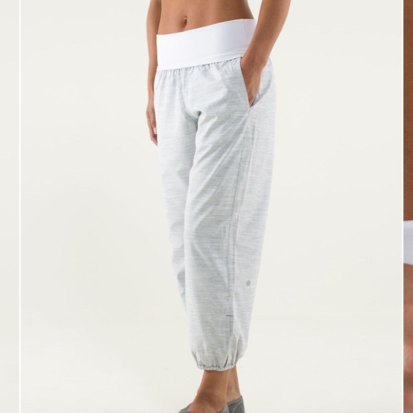 lululemon athletica Pants - Lululemon Om Pant Fossil White